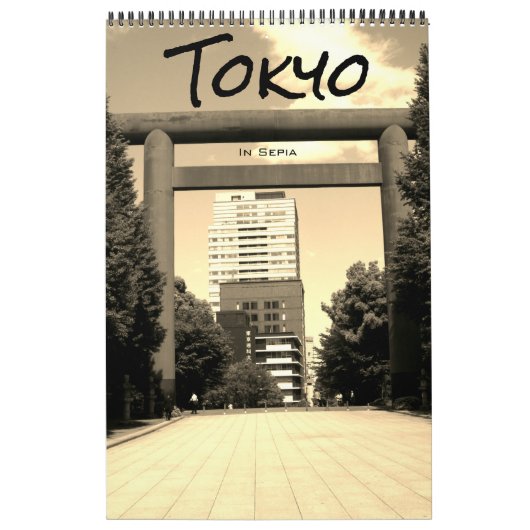 tokyo japan sepia 2026 kalender (Hoes)