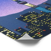 Tokyo Japan Skyline 80s Hiroshi Nagai Art Poster (Hoek)