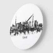 Tokyo Japan Skyline BW Grote Klok (Hoek)
