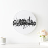 Tokyo Japan Skyline BW Grote Klok (Huis)