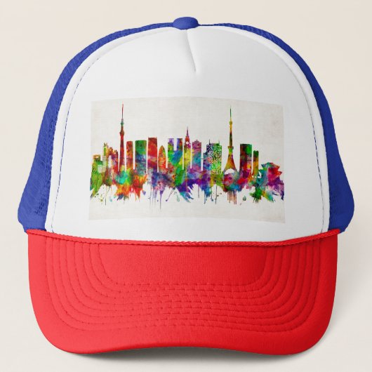 Tokyo Japan Skyline Trucker Pet (Voorkant)
