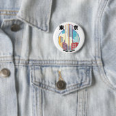 Tokyo Japan Stadsgezicht logo Ronde Button 5,7 Cm (In situ)