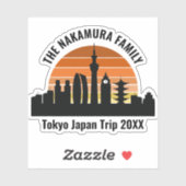 Tokyo Japan Sunset Aangepaste reis Souvenir Laptop Sticker (Vel)
