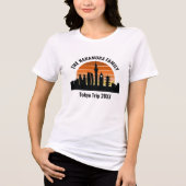 Tokyo Japan Sunset Custom Trip Dames Tri-Blend Shirt (Voorkant)