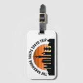 Tokyo Japan Sunset Custom Vacation Bagagelabel (Voorkant (verticaal))