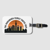 Tokyo Japan Sunset Custom Vacation Bagagelabel (Voorkant (horizontaal))