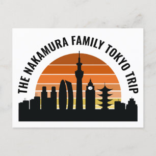 Tokyo Japan Sunset Custom Vacation Briefkaart
