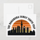 Tokyo Japan Sunset Custom Vacation Briefkaart (Voorkant / Achterkant)