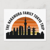 Tokyo Japan Sunset Custom Vacation Briefkaart (Voorkant)