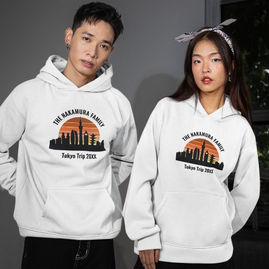 Tokyo Japan Sunset Custom Vacation Hoodie