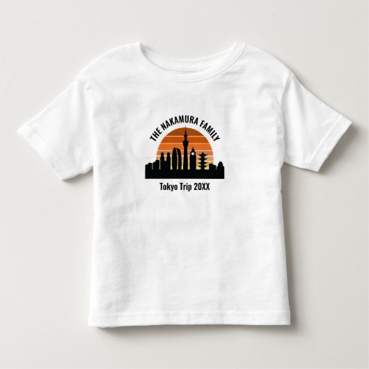 Tokyo Japan Sunset Custom Vacation Kinder Shirts (Voorkant)