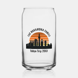 Tokyo Japan Sunset Custom Vakantie Souvenir Blikvorm Glas