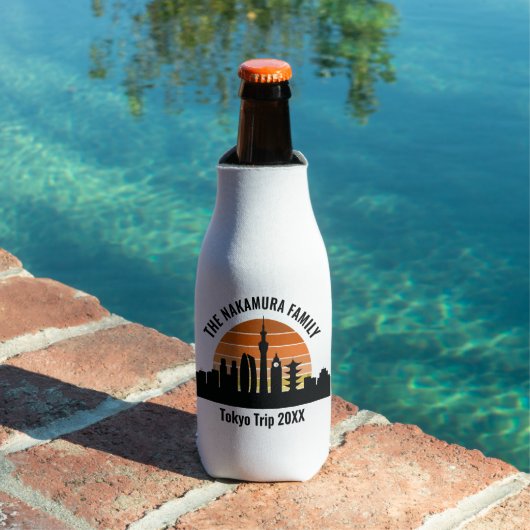 Tokyo Japan Sunset Custom Vakantie Souvenir Flesjeskoeler (Insitu Zwembad)