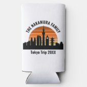 Tokyo Japan Sunset Custom Vakantie Souvenir Seltzer Blikjeskoeler (Achterkant)