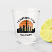 Tokyo Japan Sunset Custom Vakantie Souvenir Shot Glas (Voorkant)