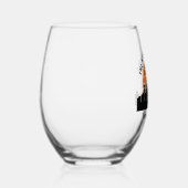 Tokyo Japan Sunset Custom Vakantie Souvenir Wijnglas Zonder Voet (Rechts)