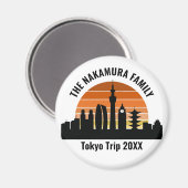 Tokyo Japan Sunset Gepersonaliseerde Vakantie Magneet (Voorkant / Achterkant)