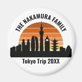 Tokyo Japan Sunset Gepersonaliseerde Vakantie Magneet
