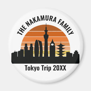 Tokyo Japan Sunset Gepersonaliseerde Vakantie Magneet