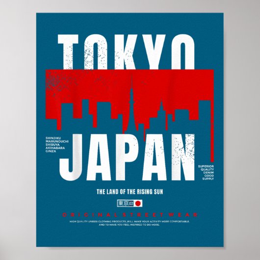 Tokyo Japan The Land Of The Rising Sun Original St Poster (Voorkant)