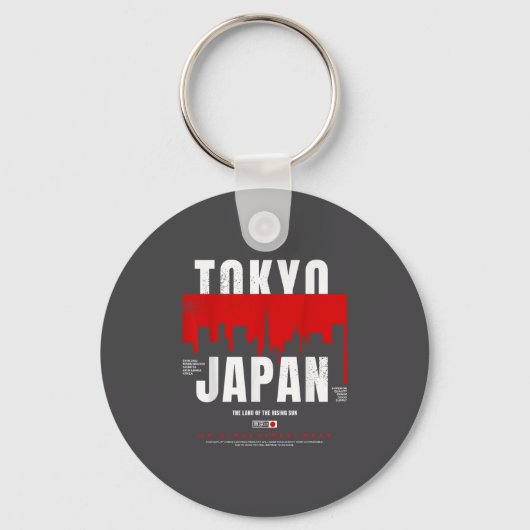 Tokyo Japan The Land Of The Rising Sun Original St Sleutelhanger (Voorkant)