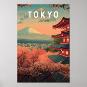 Tokyo Japan Travel Art Vintage Poster (Voorkant)