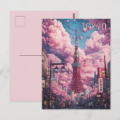 Tokyo Japan Travel Briefkaart (Voorkant / Achterkant)