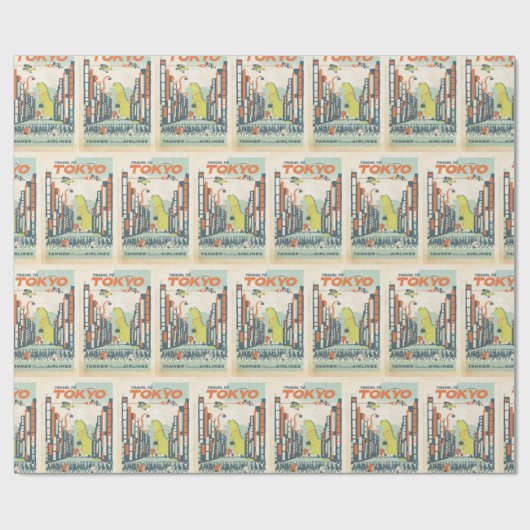  Tokyo Japan Travel  luchtvaartmaatschappij AD Cadeaupapier (Vlak)
