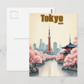 Tokyo Japan Vintage Beroemde Reisplaats Briefkaart (Voorkant / Achterkant)