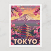 Tokyo Japan Vintage Beroemde Reisplaats Briefkaart (Voorkant)