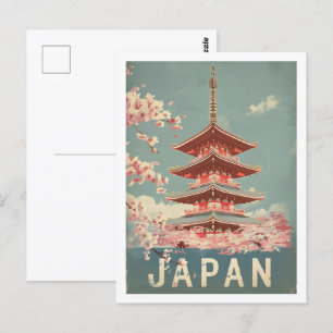 Tokyo Japan Vintage Beroemde Reisplaats Briefkaart