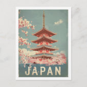 Tokyo Japan Vintage Beroemde Reisplaats Briefkaart (Voorkant)