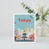 Tokyo Japan Vintage Beroemde Reisplaats Briefkaart (Staand voorkant)