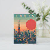 Tokyo Japan vintage Briefkaart (Staand voorkant)