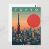 Tokyo Japan vintage Briefkaart (Voorkant / Achterkant)