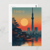 Tokyo Japan vintage Briefkaart (Voorkant / Achterkant)