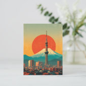 Tokyo Japan vintage Briefkaart (Staand voorkant)