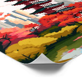 Tokyo Japan vintage reisillustratie Poster (Hoek)