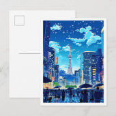 Tokyo Japan Vintage Travel Illustratie Briefkaart (Voorkant / Achterkant)