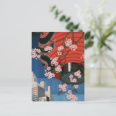 Tokyo Japan Vintage Travel Poster Briefkaart (Staand voorkant)