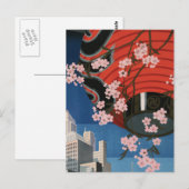 Tokyo Japan Vintage Travel Poster Briefkaart (Voorkant / Achterkant)