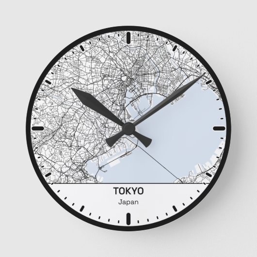 Tokyo Klok Stad Lijn Kunst (Voorkant)