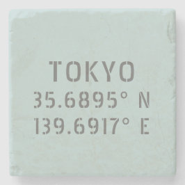 Tokyo Latitude Longitude Stenen Onderzetter