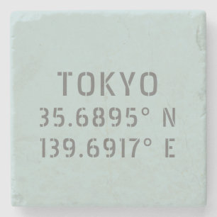 Tokyo Latitude Longitude Stenen Onderzetter