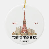 Tokyo Marathon 2025, Marathon Finisher Gift Keramisch Ornament (Voorkant)