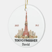 Tokyo Marathon 2025, Marathon Finisher Gift Keramisch Ornament (Links)