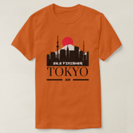 Tokyo Marathon Finisher 2025, gepersonaliseerd har T-shirt