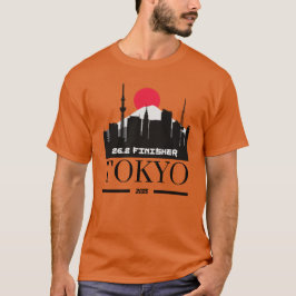 Tokyo Marathon Finisher 2025, gepersonaliseerd har T-shirt