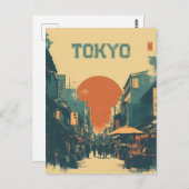 Tokyo Market vintage Briefkaart (Voorkant / Achterkant)