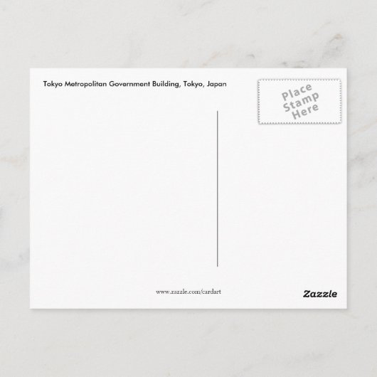tokyo metro bldg briefkaart (Achterkant)